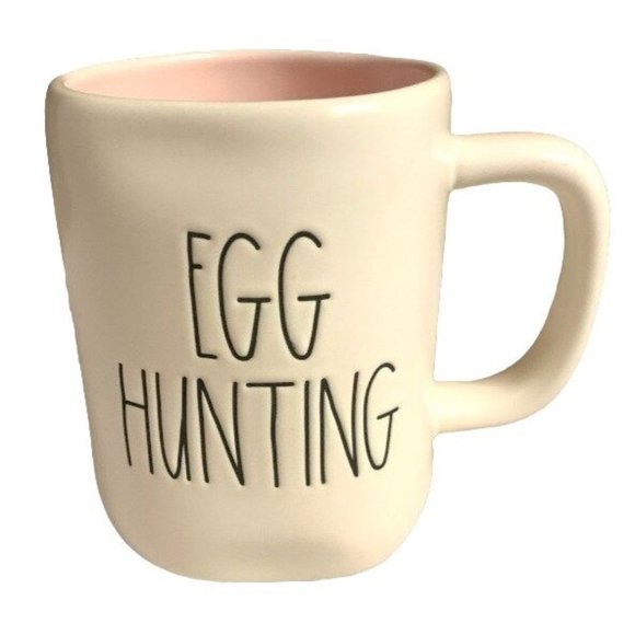 Rae Dunn Artisan Collection Egg Hunting Coffee Cup Mug Pink Country Farmhouse - Picture 1 of 4